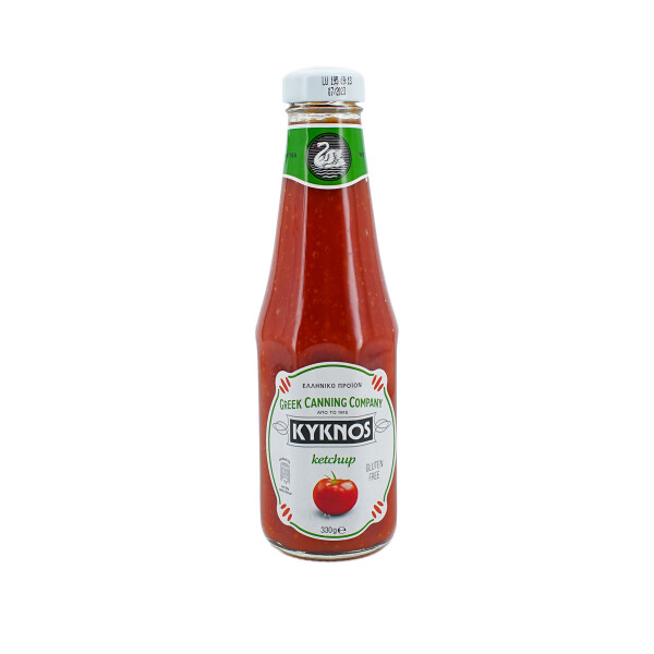 Ketchup in der Glasflasche KYKNOS 330g